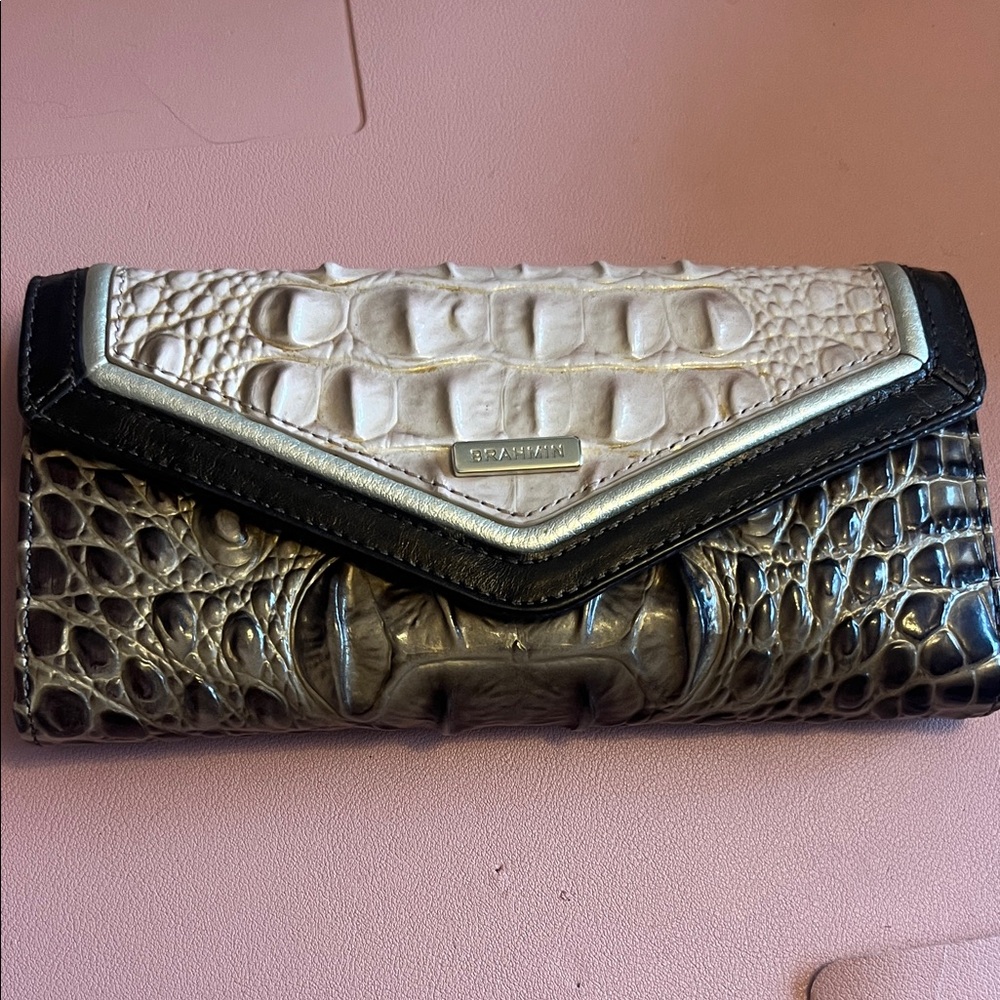 Brahmin Croc-Embossed Veronica Envelope Wallet - Picture 2 of 6